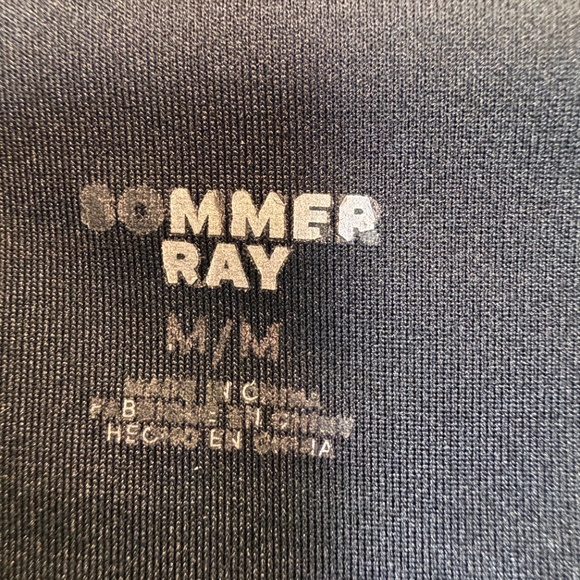 Sommer Ray Crop Top Womens Size Medium Black Long Sleeve Y2k Party Festival - Picture 2 of 6